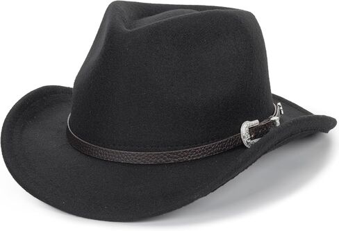 Kids Western Cowboy Hat for Boys Girls - Felt Fedora-Jazz-Hat for Kids 2-6Years in Saudi Arabia
