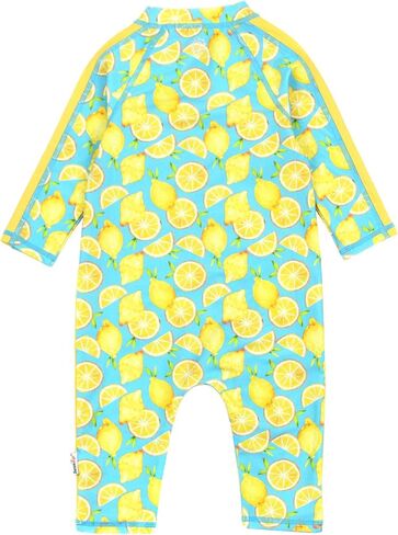 بدلة شمس ليمونية للأطفال من SwimZip - 2T + قبعة شمسية بحافة عريضة أكوا - 2-8 سنوات in Kuwait