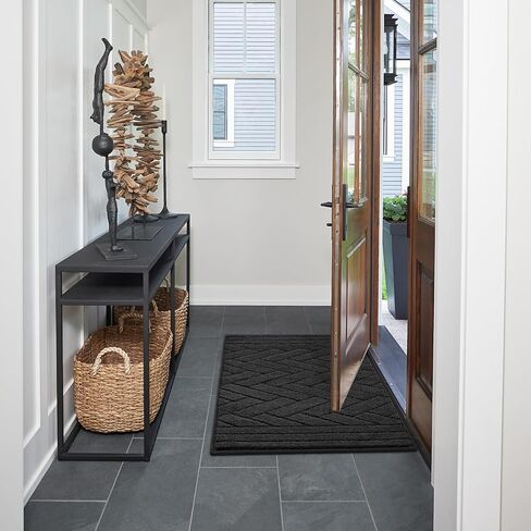 Tindbea Dog Door Mat for Mud Paws, Dirt Trapper Mud Mat, 20"x48" Charcoal in Saudi Arabia