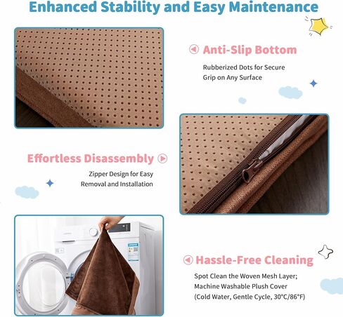 أسرّة للكلاب متوسطة الحجم من Made4Pets، سرير كلب كبير من الإسفنج الذكي على شكل بيضة مع غطاء قابل للإزالة، مرتبة سرير للحيوانات الأليفة مقاومة للماء للقطط الكبيرة، غطاء قطيفة قابل للغسل وغطاء رائع، مقاس 34 × 25 بني in Kuwait