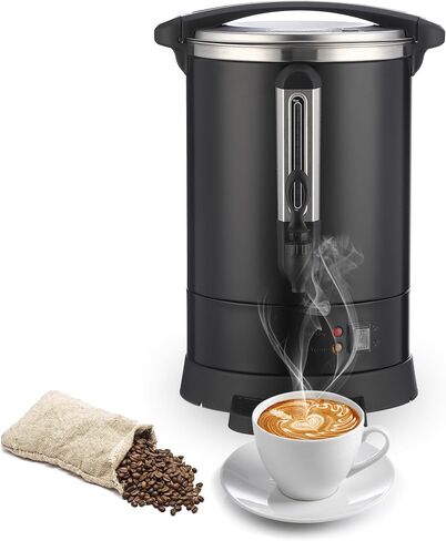 Garvee 80 Cups-12L Commercial Coffee Urn, Coffee Dispenser Electric,Fast Brew Stainless Hot Water Dispenser, Hot Water Urn for Catering, Meeting, Party,Black in Saudi Arabia