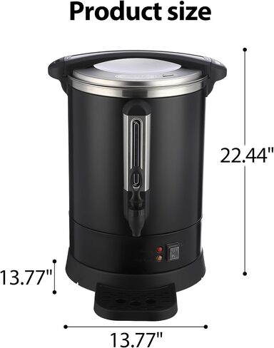 Garvee 80 Cups-12L Commercial Coffee Urn, Coffee Dispenser Electric,Fast Brew Stainless Hot Water Dispenser, Hot Water Urn for Catering, Meeting, Party,Black in Saudi Arabia