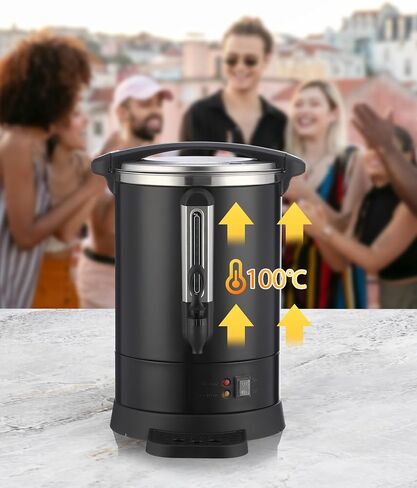 Garvee 80 Cups-12L Commercial Coffee Urn, Coffee Dispenser Electric,Fast Brew Stainless Hot Water Dispenser, Hot Water Urn for Catering, Meeting, Party,Black in Saudi Arabia