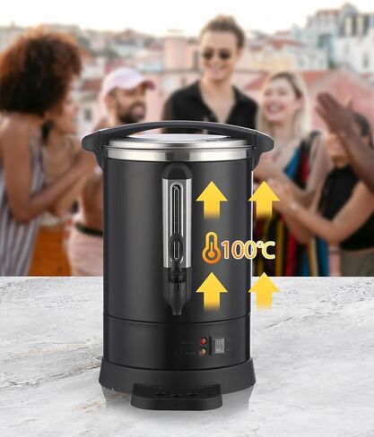 Garvee 80 Cups-12L Commercial Coffee Urn, Coffee Dispenser Electric,Fast Brew Stainless Hot Water Dispenser, Hot Water Urn for Catering, Meeting, Party,Black in Saudi Arabia
