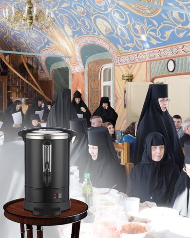 Garvee 80 Cups-12L Commercial Coffee Urn, Coffee Dispenser Electric,Fast Brew Stainless Hot Water Dispenser, Hot Water Urn for Catering, Meeting, Party,Black in Saudi Arabia