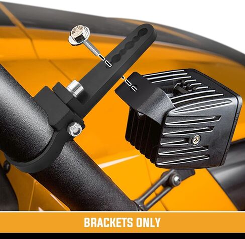 XJMOTO 1.75 بوصة مخصصة لفة جانبية قفص الثور بار المشابك LED ضوء جبل قوس متوافق مع ATV UTV Polaris Ranger RZR Ace General Arctic Cat Yamaha YXZ Kawasaki Teryx Jeep in Kuwait