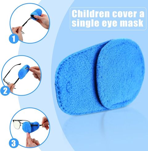 Leumoi 12 قطعة رقعة عين للأطفال رقعة عين للنظارات الأولاد والبنات رقعة عين طفل صغير رقعة عين رائعة للأطفال رقعة عين متنوعة (أزرق) in Kuwait