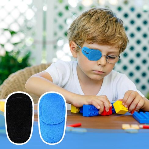 Leumoi 12 قطعة رقعة عين للأطفال رقعة عين للنظارات الأولاد والبنات رقعة عين طفل صغير رقعة عين رائعة للأطفال رقعة عين متنوعة (أزرق) in Kuwait