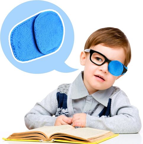 Leumoi 12 قطعة رقعة عين للأطفال رقعة عين للنظارات الأولاد والبنات رقعة عين طفل صغير رقعة عين رائعة للأطفال رقعة عين متنوعة (أزرق) in Kuwait