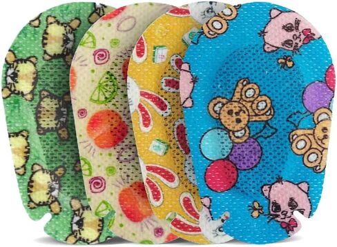 رقعات عين لاصقة للأطفال ذوي العين الكسولة، 40 قطعة من رقعة عين ملونة قابلة للتنفس للأطفال الأولاد والبنات، 4 ملصقات بتصميمات ممتعة، وسادة رقعة عين للاستعمال مرة واحدة لعلاج الحول in Kuwait