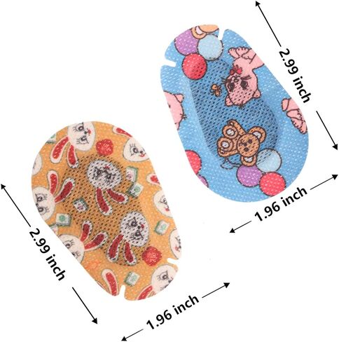 رقعات عين لاصقة للأطفال ذوي العين الكسولة، 40 قطعة من رقعة عين ملونة قابلة للتنفس للأطفال الأولاد والبنات، 4 ملصقات بتصميمات ممتعة، وسادة رقعة عين للاستعمال مرة واحدة لعلاج الحول in Kuwait