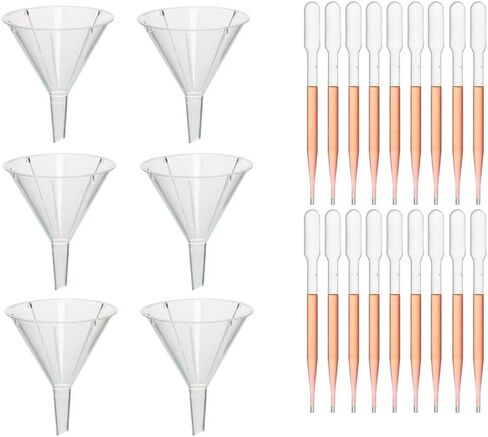 مجموعة قمع وماصات نقل بلاستيكية للاستعمال مرة واحدة من ULAB، 25 قطعة قمع، قطر 65 × 78 مم، 100 قطعة من ماصة باستور، غطاء 7 مل، مادة LDPE، UGF1004 in Kuwait