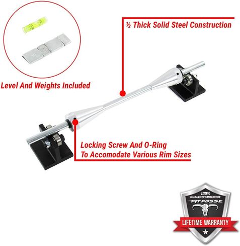 Pit Posse Motorcycle Wheel Balancer Portable Tire Balancing Tool for Your Trailer Shop Garage – Easy to Store – Accurate–Bike Balance Accessories in Saudi Arabia