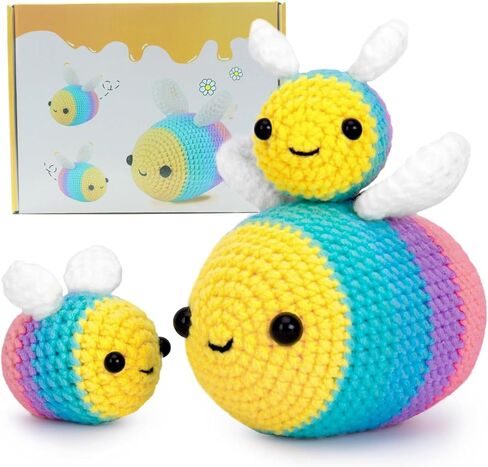 QICOAL Crochet Kit for Beginners, Cute Strawberry Pig, DIY Knitting Kit Perfect Craft Supplies Gift for Adult Kids with Step-by-Step Video Tutorials and Yarns, Hook, Accessories (Strawberry Pig) in Saudi Arabia