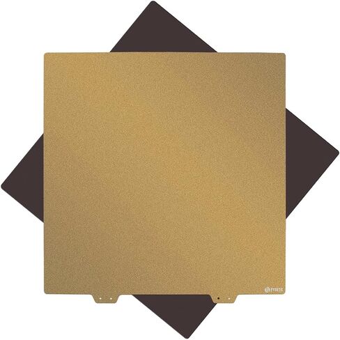 FYSETC 3D Printing Build Platform CR10 S5 Flexible Spring Steel Sheet 510x510mm/20x20in Double Sided Textured Pei Powder Coated Gold Build Plate with Sticker Base Compatible with CR10 S5 in Kuwait