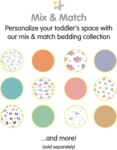 BreathableBaby Cotton Percale Pillowcase, for 13" x 18"/33 x 46 cm Toddler Pillow, Moons & Stars (2-Pack) in Saudi Arabia