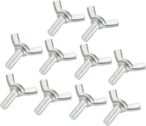 Uxcell Wingbolt فراشة الجناح الإبهام مسامير اليد البراغي M8x30mm 1.25mm الملعب الكربون الصلب 20 قطعة in Kuwait