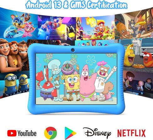 MOOKIA Kids Tablet 10 inch Android 13 Tablet for Kids 3-12 Quad Core 3+32GB Dual Camera GMS Certified WiFi Tablet Parental Control with Drop-Proof Case in Saudi Arabia