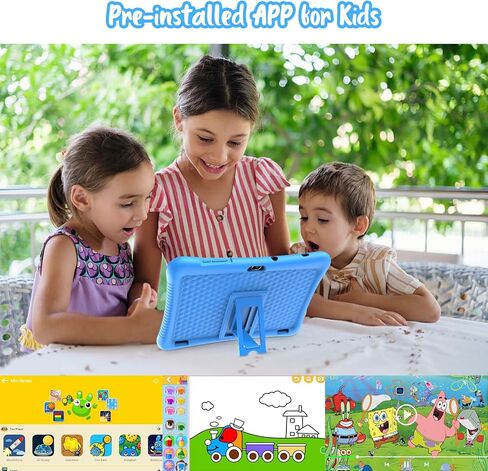 MOOKIA Kids Tablet 10 inch Android 13 Tablet for Kids 3-12 Quad Core 3+32GB Dual Camera GMS Certified WiFi Tablet Parental Control with Drop-Proof Case in Saudi Arabia