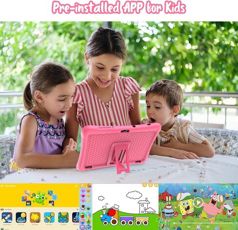 MOOKIA Kids Tablet 10 inch Android 13 Tablet for Kids 3-12 Quad Core 3+32GB Dual Camera GMS Certified WiFi Tablet Parental Control with Drop-Proof Case in Saudi Arabia