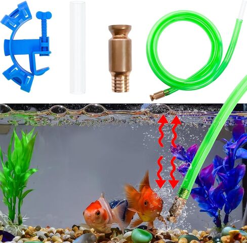 مجموعة تنظيف خزان الأسماك من ديكسبويني، مكنسة الحصى لحوض السمك، مجموعة سيفون مضخة سيفون لخزانات الأسماك الصغيرة الكبيرة، تدفق مياه عالي سريع مع شفط قوي ومنظف مبدل المياه سهل التركيب in Kuwait