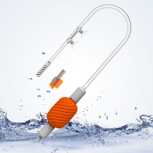 مجموعة تنظيف تغيير المياه الصغيرة لحوض السمك من XEOGUIYA، منظف يدوي لروث الأسماك، مكنسة كهربائية للحصى ومضخة سيفون مناسبة لخزانات الأسماك حتى 30 جالونًا in Kuwait