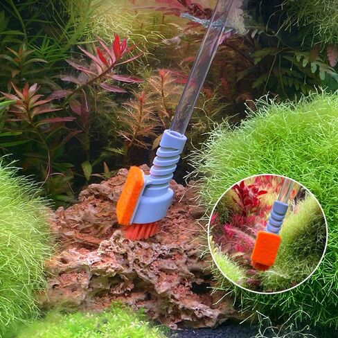 مجموعة تنظيف تغيير المياه الصغيرة لحوض السمك من XEOGUIYA، منظف يدوي لروث الأسماك، مكنسة كهربائية للحصى ومضخة سيفون مناسبة لخزانات الأسماك حتى 30 جالونًا in Kuwait