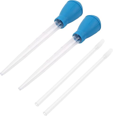 Vagocom 2Pcs Manual Fish Tank Cleaning Tools,30ml Aquarium Water Changer,21 Inches Multifunction Siphon Dropper for Fish Bowl Waste Remover,Aquarium Bottom Gravel Waste Clean,Coral Feeder(Blue) in Saudi Arabia
