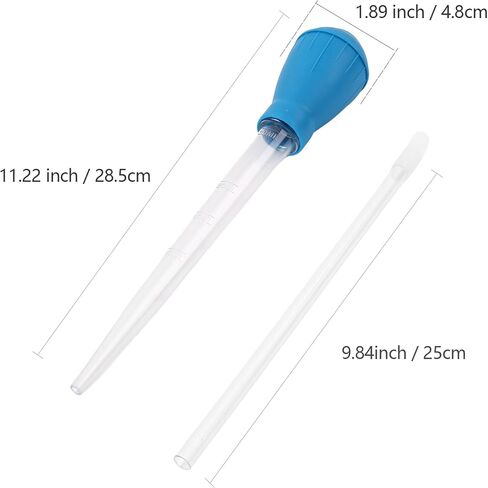 Vagocom 2Pcs Manual Fish Tank Cleaning Tools,30ml Aquarium Water Changer,21 Inches Multifunction Siphon Dropper for Fish Bowl Waste Remover,Aquarium Bottom Gravel Waste Clean,Coral Feeder(Blue) in Saudi Arabia
