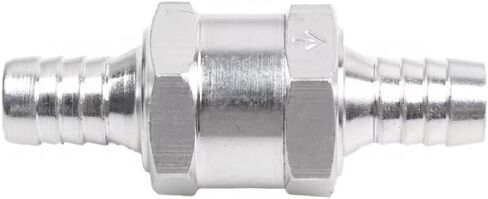 5/16"(8mm OD) Anodized aluminum Non return one-way inline check valve for gasoline diesel fuel system,with Hose Clamps in Kuwait