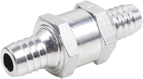 5/16"(8mm OD) Anodized aluminum Non return one-way inline check valve for gasoline diesel fuel system,with Hose Clamps in Kuwait