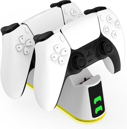 محطة شاحن وحدة تحكم PS5 Slim، شاحن وحدة تحكم PS5 للشحن السريع للحافة ووحدة التحكم المزدوجة، وحدة تحكم PS5 in Kuwait