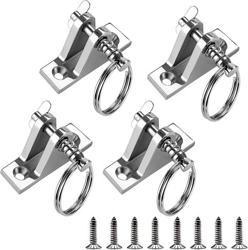 SHENGHUISS Bimini Top Deck Hinge with Quick Release pin 316 Stainless Steel Marine Bimini Top Fitting 90° Hardware with Installation Screws (2 Pack) in Saudi Arabia
