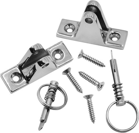 SHENGHUISS Bimini Top Deck Hinge with Quick Release pin 316 Stainless Steel Marine Bimini Top Fitting 90° Hardware with Installation Screws (2 Pack) in Saudi Arabia
