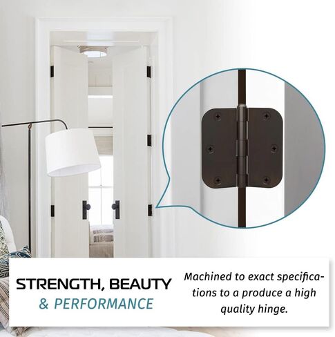 18 حزمة من مفصلات الأبواب مقاس 3.5 بوصة مفصلات نحاسية عتيقة مدورة بزوايا نصف قطرها 5/8 بوصة لغرفة النوم السكنية القياسية ومفصلات أجهزة الباب الداخلي in Kuwait