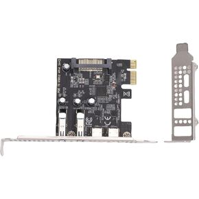 بطاقة GOWENIC PCIe USB 3.2 Gen 1، عرض نطاق ترددي 5 جيجابت في الثانية، 2 USB 3.2 Gen 1 Type C و2 منافذ USB من النوع A، لفتحات PCIe x1 أو x4 أو x8 أو x16 in Kuwait