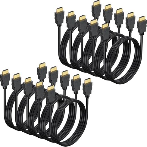 كابل HDMI 4K بطول 3.3 قدم، 10 حزم، سلك تلفزيون HDMI محمي، كابل ذكر HDMI 2.0 مطلي بالذهب، تصنيف 120 هرتز ARC وCL3، HDCP 2.2، 3D HDR | لمحطة الإرساء، الكمبيوتر الشخصي، الشاشة، التبديل، الفاصل، PS4/5، Xbox، Soundbar in Kuwait