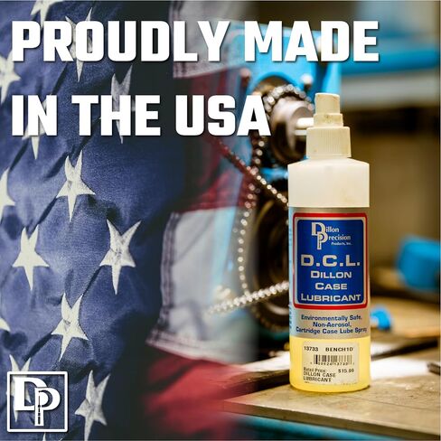 Dillon Precision Case Lubricant - رذاذ غير بخاخ للعلب النحاسية | تركيبة تعتمد على اللانولين للحصول على حجم سلس وإعادة تعبئة متسقة، زجاجة سعة 8 أونصة in Kuwait