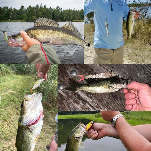 7 Segments Lifelike Swimbait for Bass Trout Crappie,Slow Sinking Bass Fishing Lure,Must-Have for Family Fishing Gear in Saudi Arabia