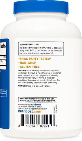 Nutricost Fenugreek Seed 1350mg, 240 Capsules (2 Bottles) - Gluten Free, Non-GMO, 675mg Per Capsule in Saudi Arabia