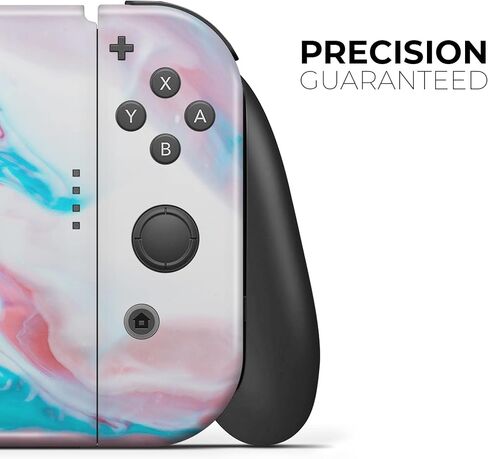 Design Skinz - متوافق مع Nintendo DSi XL - غطاء حماية من الفينيل قابل للإزالة ومقاوم للخدش - أزرق مخضر رخامي ووردي V2 in Saudi Arabia