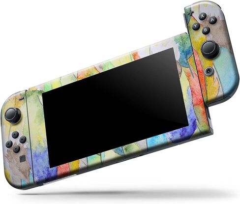 Design Skinz - Compatible with Nintendo DSi XL - Skin Decal Protective Scratch-Resistant Removable Vinyl Wrap Cover - Vivid Watercolor Feather Overlay in Saudi Arabia