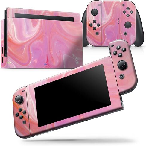 Design Skinz - متوافق مع Nintendo DSi XL - غطاء حماية من الفينيل قابل للإزالة ومقاوم للخدش - وردي رخامي Paradise V2 in Saudi Arabia