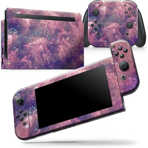 Design Skinz - Compatible with Nintendo Switch Lite - Skin Decal Protective Scratch-Resistant Removable Vinyl Wrap Cover - Vibrant Sparkly Pink Nebula in Saudi Arabia