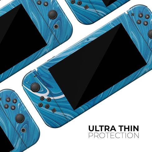 Design Skinz - متوافق مع Nintendo DSi XL - غطاء حماية من الفينيل مقاوم للخدش وقابل للإزالة - لون أزرق سائل in Saudi Arabia
