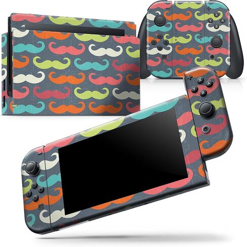Design Skinz - متوافق مع Nintendo DSi XL - غطاء حماية من الفينيل مقاوم للخدش وقابل للإزالة - نمط شارب مخدوش ملون in Saudi Arabia