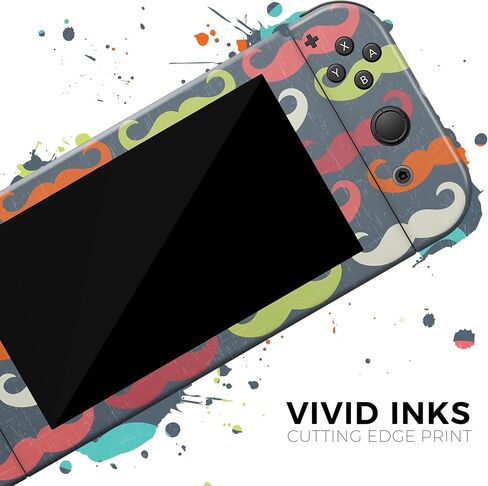Design Skinz - متوافق مع Nintendo DSi XL - غطاء حماية من الفينيل مقاوم للخدش وقابل للإزالة - نمط شارب مخدوش ملون in Saudi Arabia