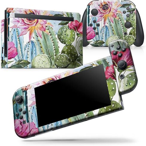 Design Skinz - متوافق مع Nintendo 3DS XL - غطاء حماية من الفينيل مقاوم للخدش وقابل للإزالة - صبار مائي عتيق بلوم in Saudi Arabia