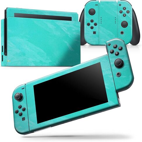 Design Skinz - Compatible with Nintendo DSi XL - Skin Decal Protective Scratch-Resistant Removable Vinyl Wrap Cover - Subtle Neon Turquoise Surface in Saudi Arabia