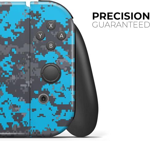 Design Skinz - متوافق مع Nintendo DSi XL - غطاء حماية من الفينيل قابل للإزالة ومقاوم للخدش - أزرق ساطع ورمادي مموه رقمي in Saudi Arabia